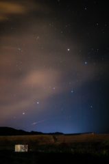 北斗七星と流れ星