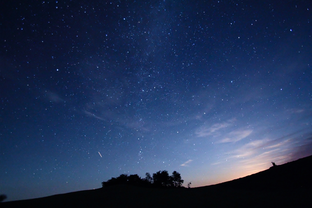 星空の下