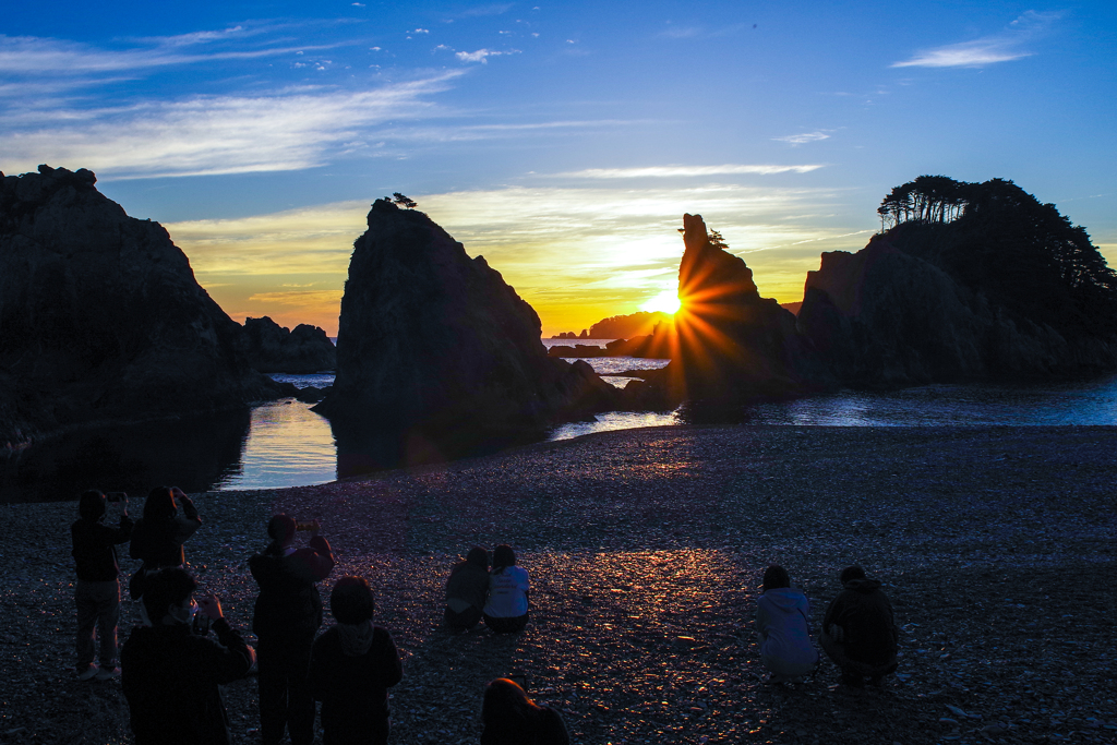 sunrise in joudo-ga-hama.