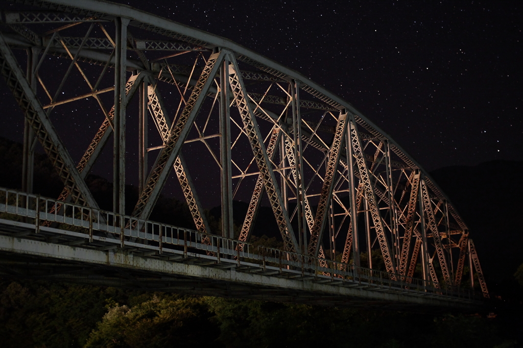 深夜の鉄橋