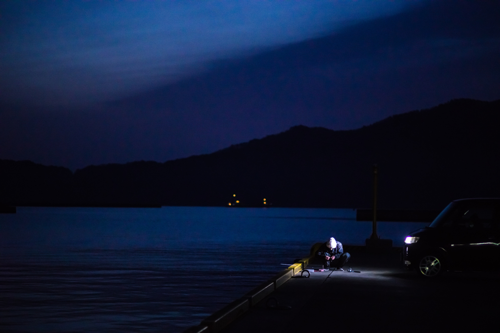 夜釣り