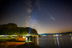 俺と車と天の川と彗星と人工衛星と