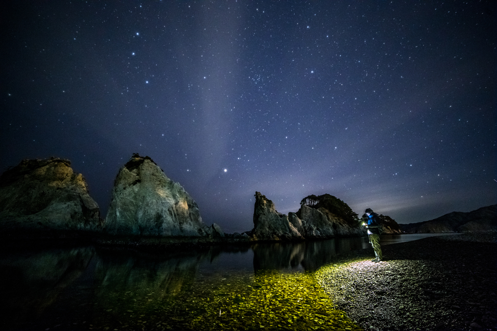 浄土ヶ浜の夜