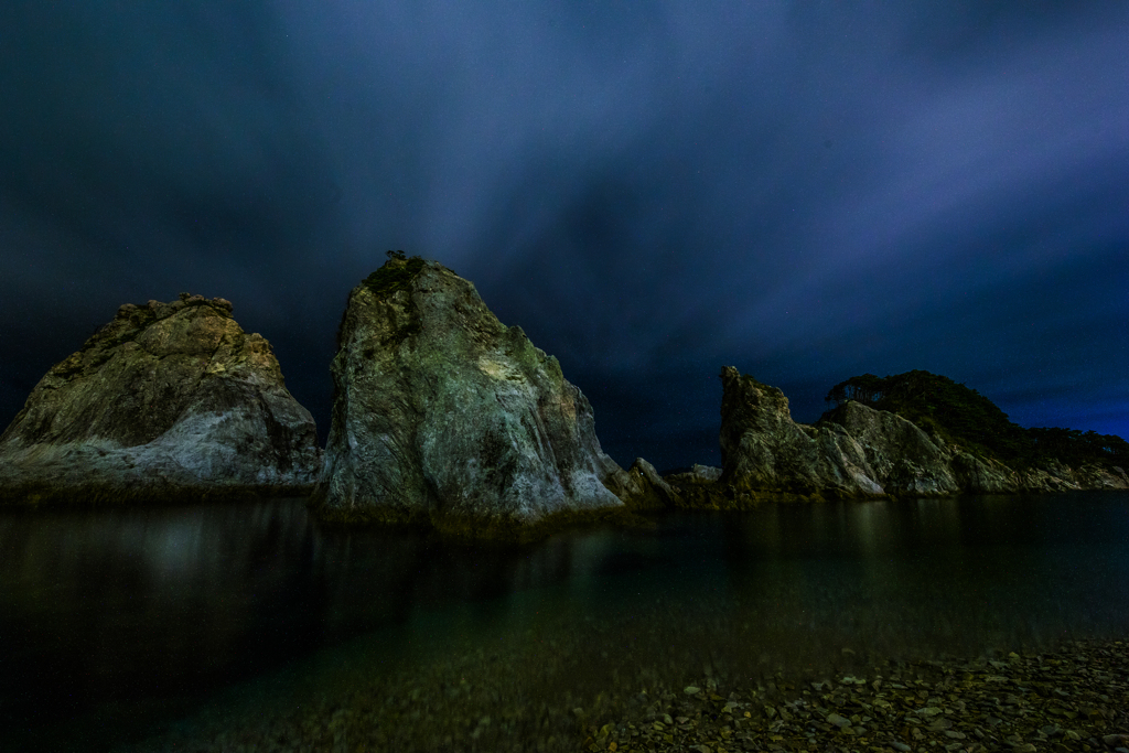 浄土が浜の夜