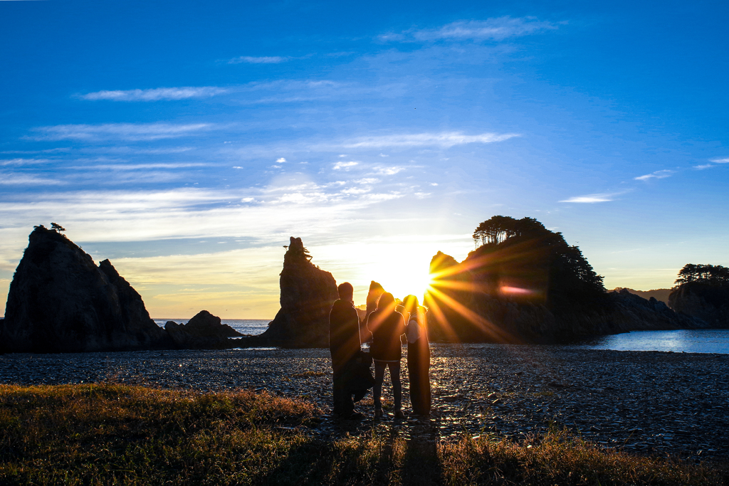 sunrise in joudo-ga-hama.