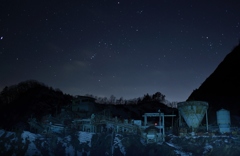 真夜中の採掘場