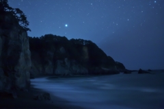 田老海岸の夜