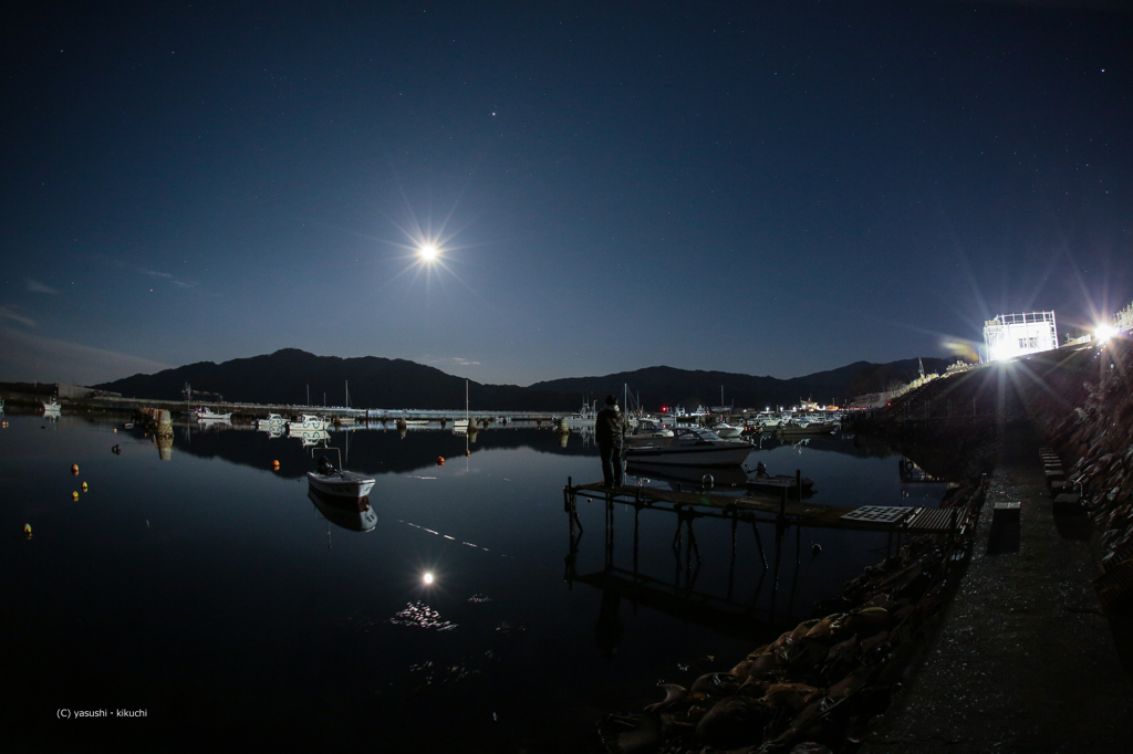 夜空を見上げて