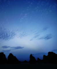 夕暮時の浄土ヶ浜