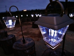 田老町駅前のバス停留所のランプ