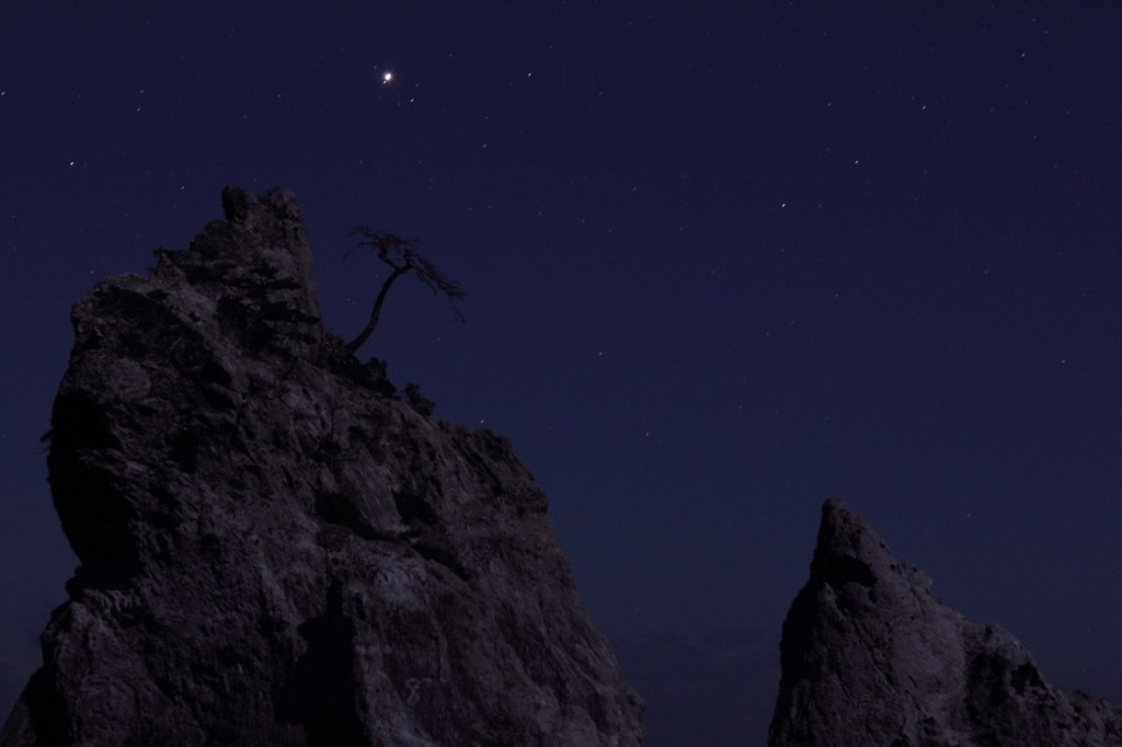 浄土ヶ浜と星