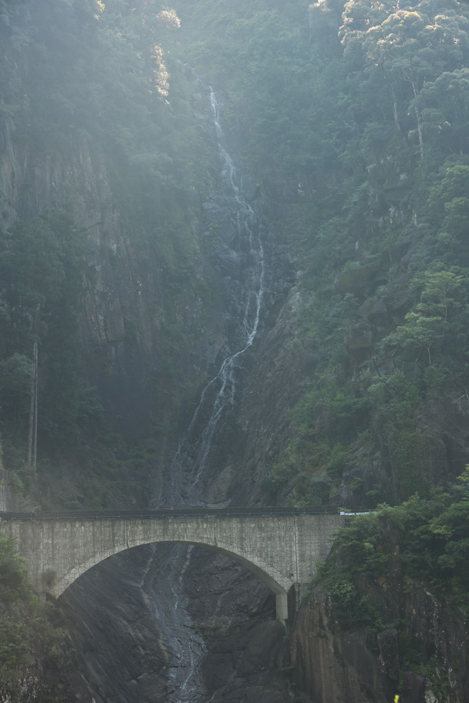 対岸の滝