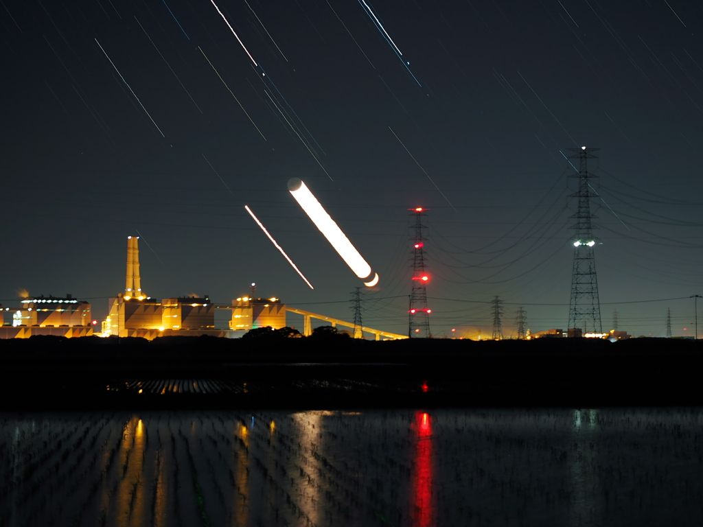 沈む月と金星