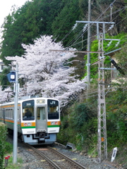 湯谷温泉駅にて