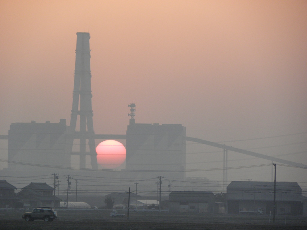 3月9日の夕日