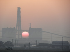 3月9日の夕日