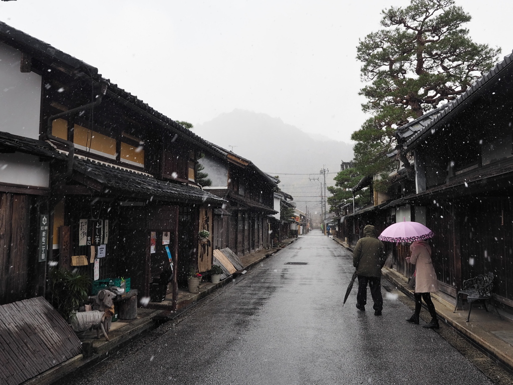 近江八幡冬の街並み