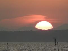 3月12日の夕日