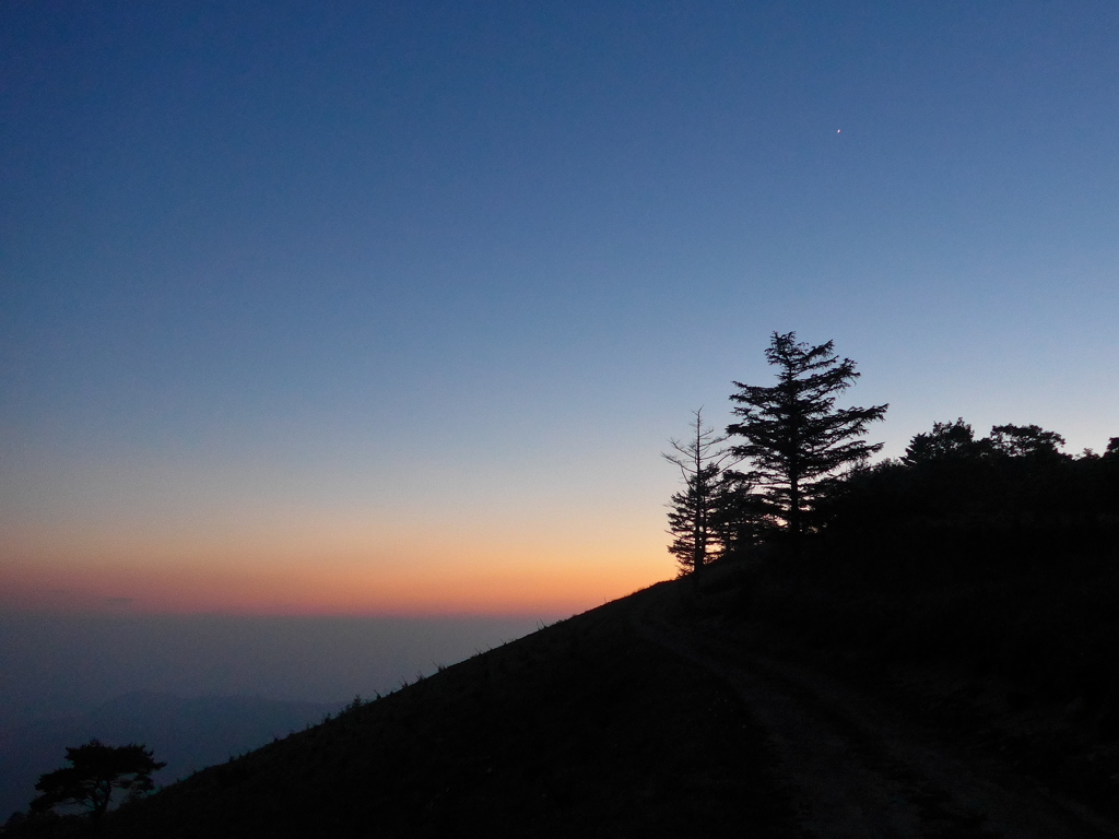 長者峰の夕暮れ