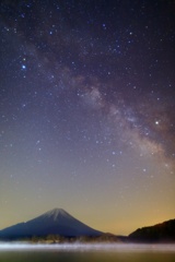 2017年富士山と天の川2