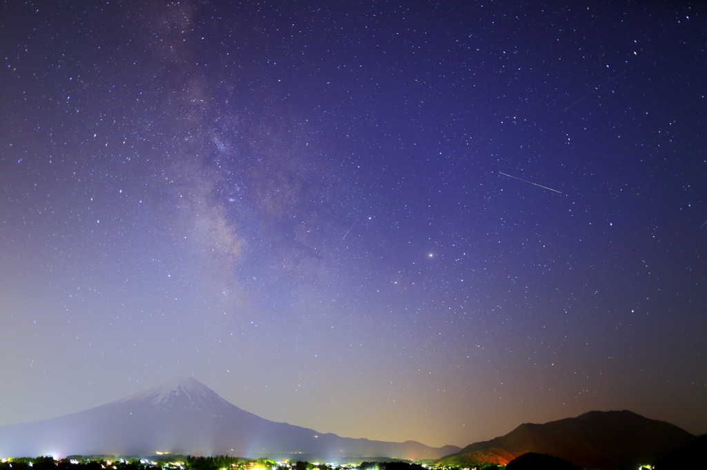 2016年富士山と天の川 その2