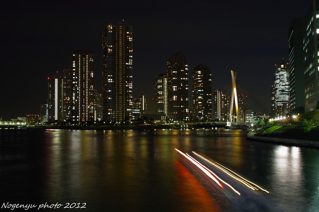 通勤路の橋の上から