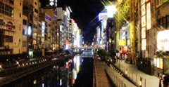 夜の大阪道頓堀川