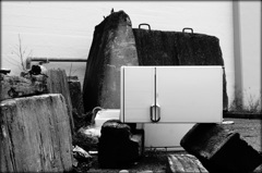 投棄された冷蔵庫によるコンセプチュアルアート（のようなもの）