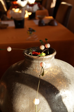 初春の光の中で