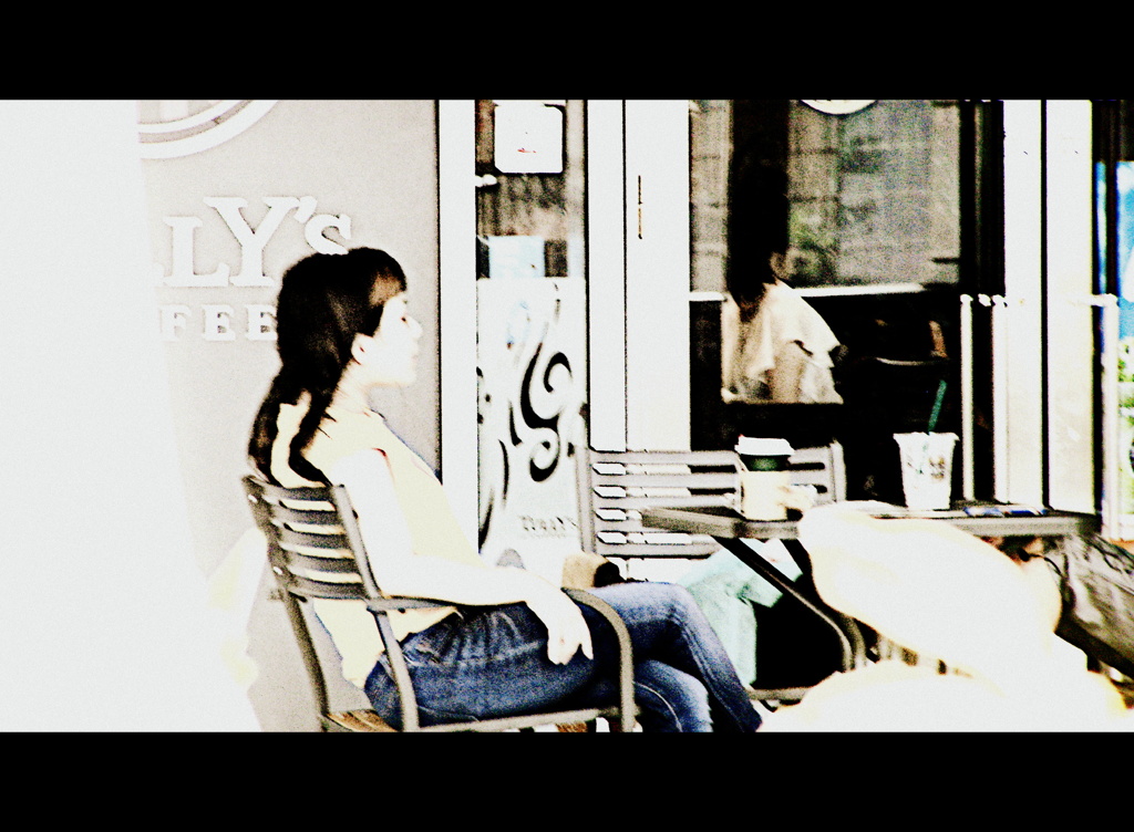 She is there..