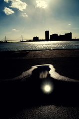 埠頭にて～台風一過