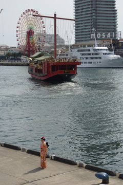 神戸的海辺風景