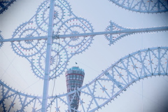 ルミナリエの準備（メリケンパーク）