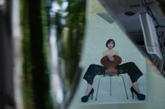 She's sitting on the chair