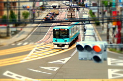 路面電車が走る街