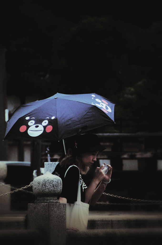 雨のくまモン