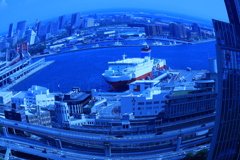 丸い地球の水平線