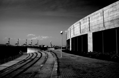 キリンのいる散歩道