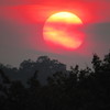 グラデーションの夕日