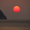 グラデーションの夕日