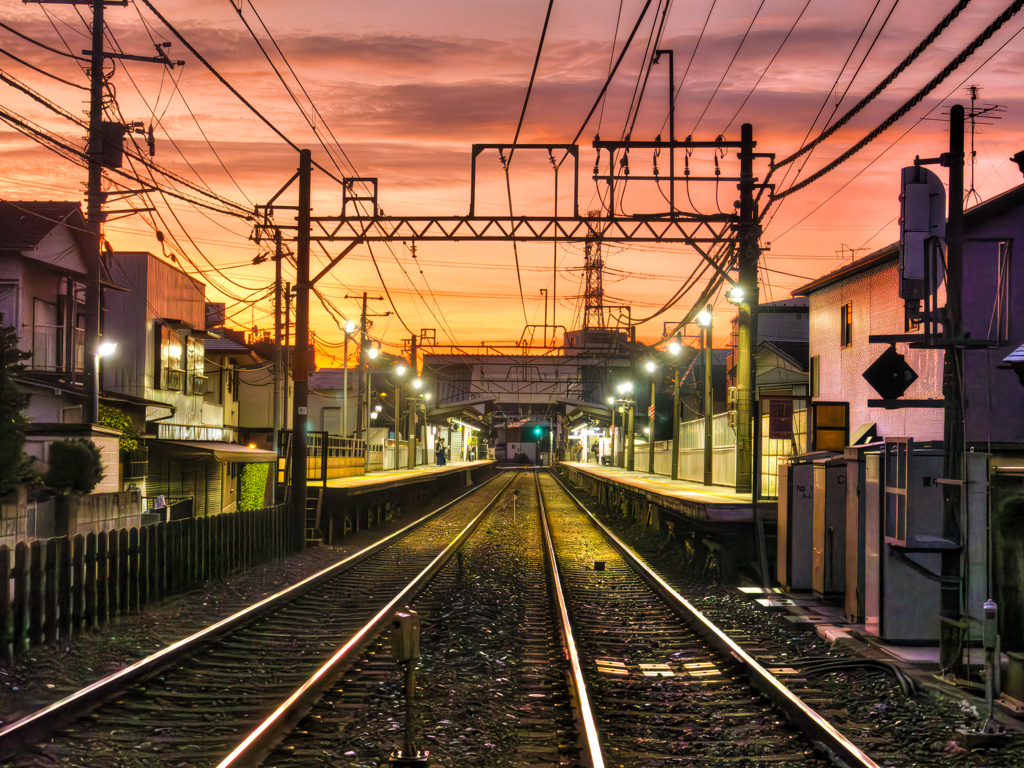 早朝の京成西船駅