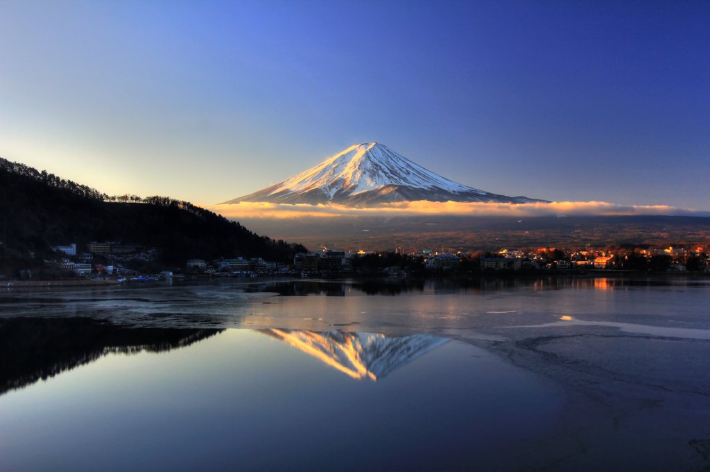 河口湖の日の出 With 富士山 By くろふね Id 写真共有サイト Photohito