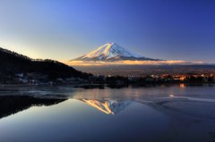 河口湖の日の出 with 富士山