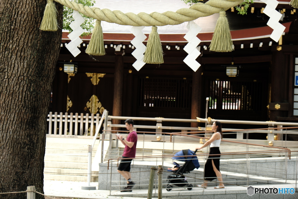 Visit to modern-style shrine♪