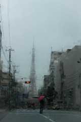小雨の東京タワー♪