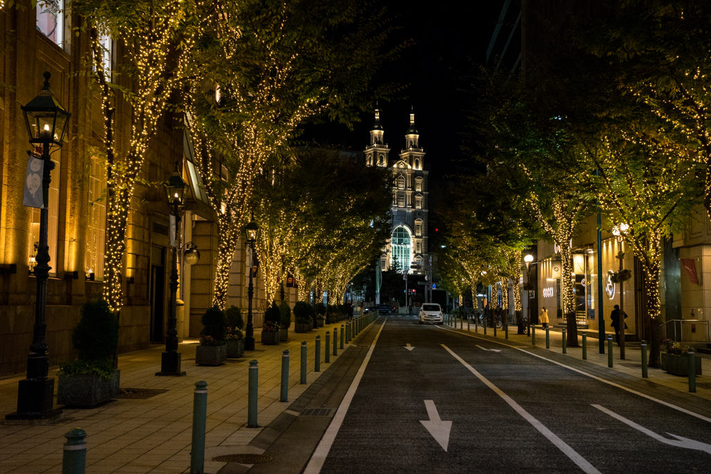 A city with glittering illuminations♪