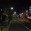深夜の踏切
