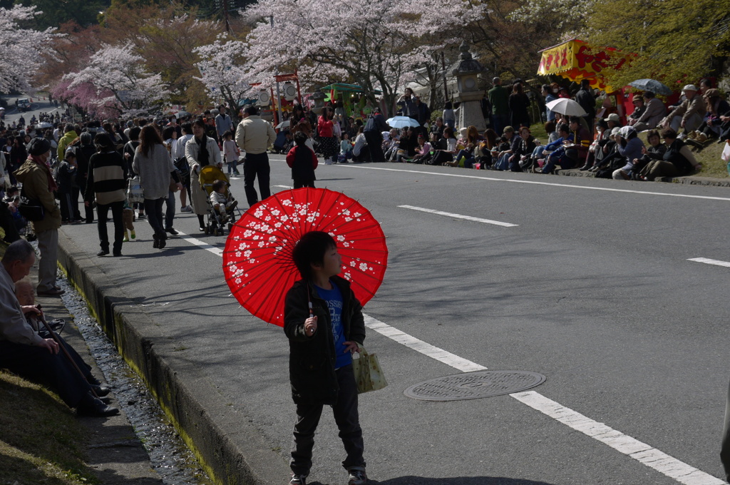 お祭り気分な男の子