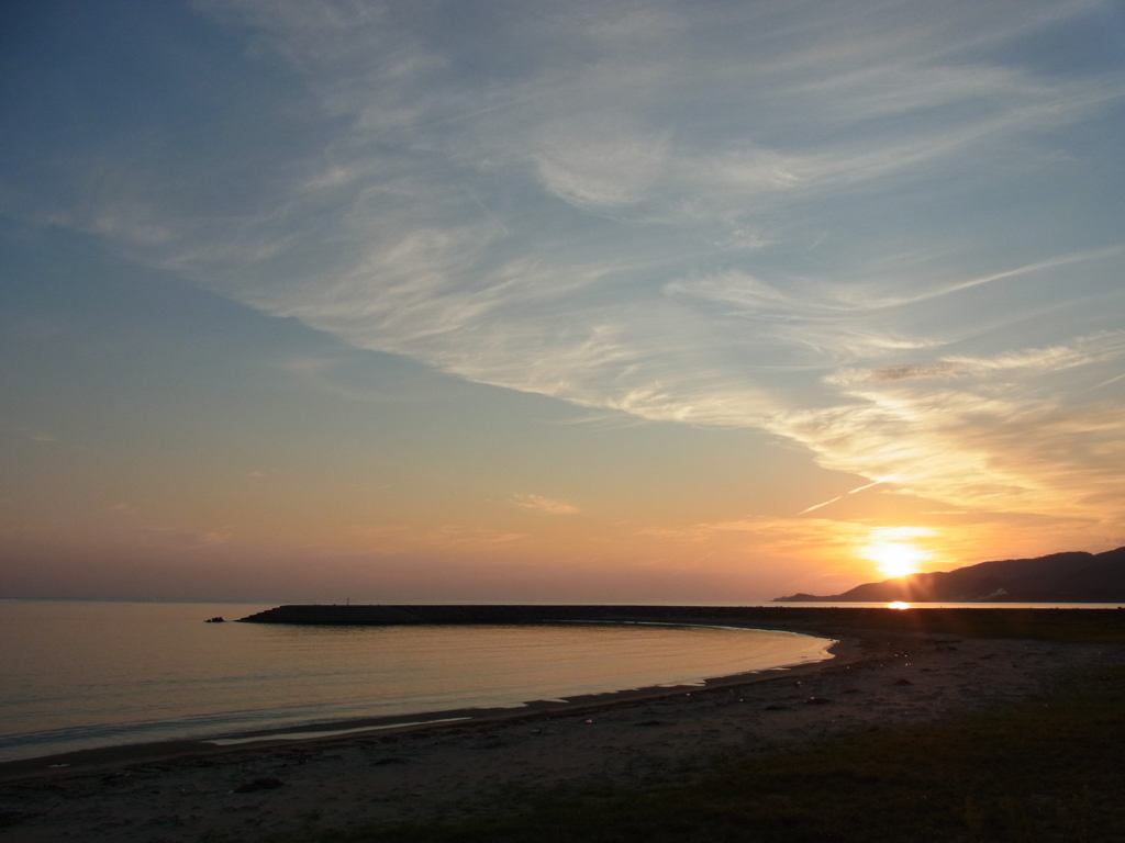 佐渡ヶ島の夕日