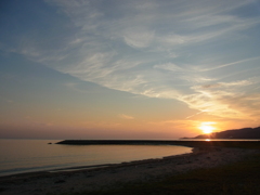 佐渡ヶ島の夕日